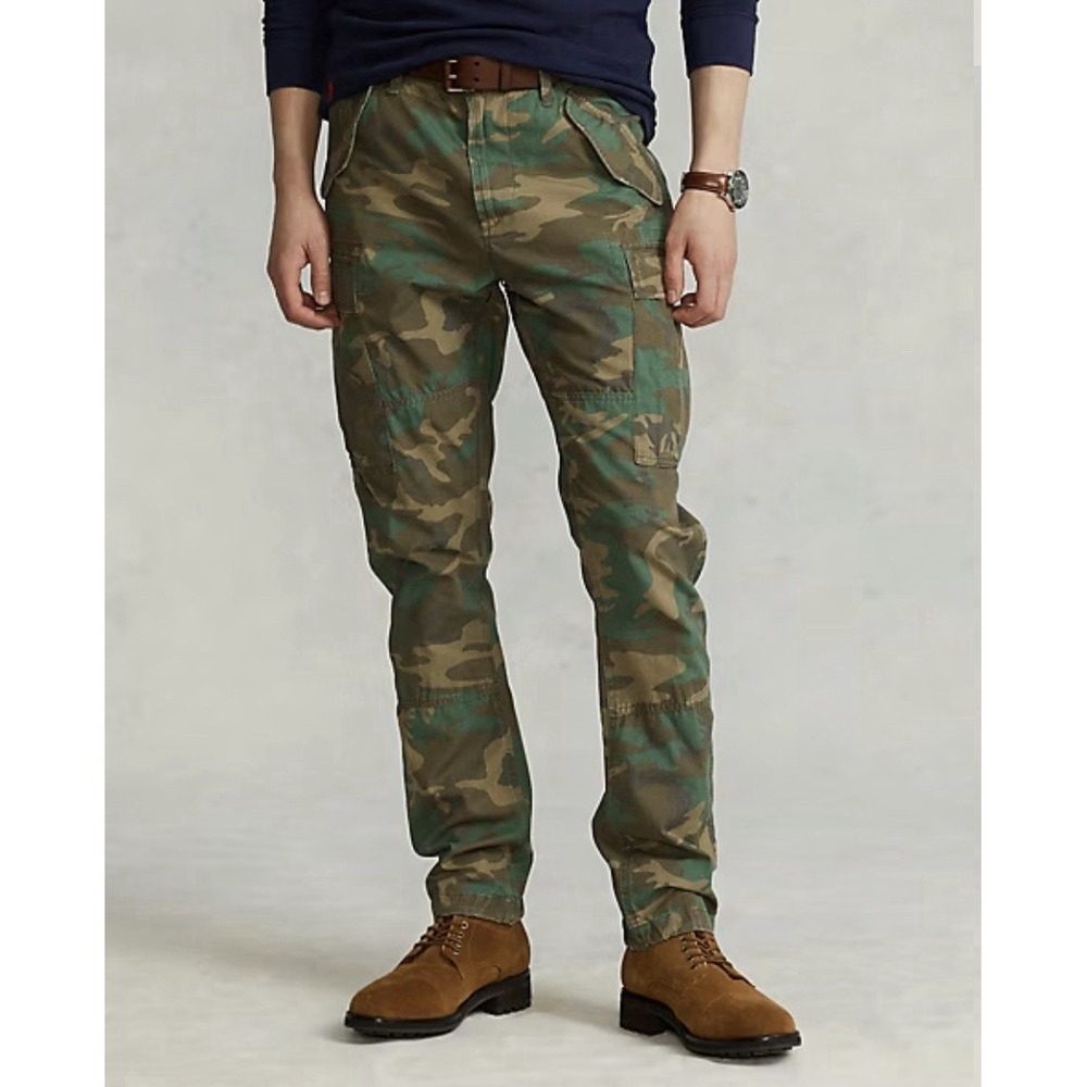 Polo Ralph Lauren Slim Fit Camouflage Utility Cargo Pants in Camo Men 34x32 NWT - Picture 1 of 15